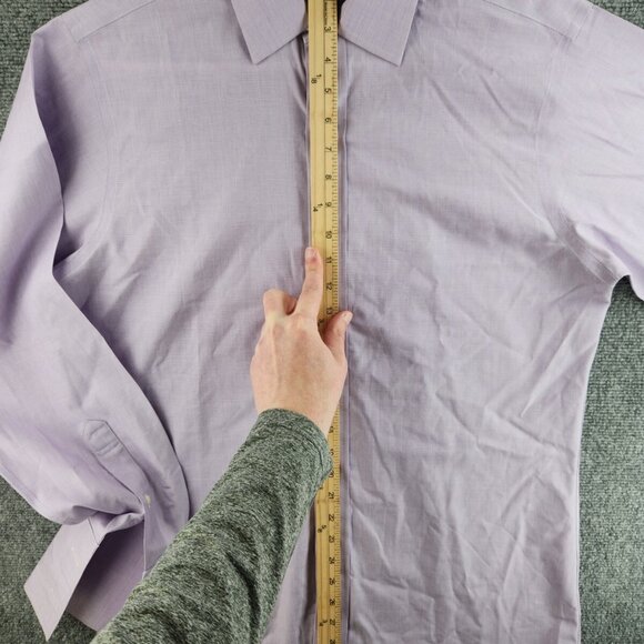 Brooks Brothers Purple Non-Iron Classic 15.5 35 Cotton Button Up Mens Shirt - Picture 9 of 16